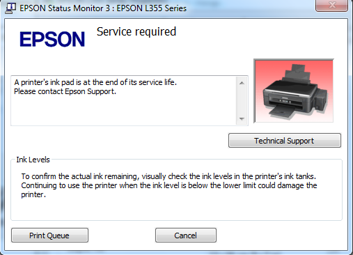 epson l380 ink pad resetter